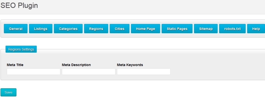 Seo Plugin Osclass Regions